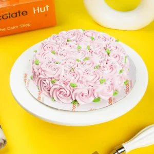 Pink Rosette Cake